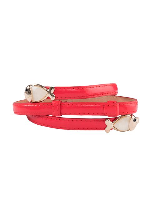 red leatherette (pu belt - 16040560 - Very Small Image - 1