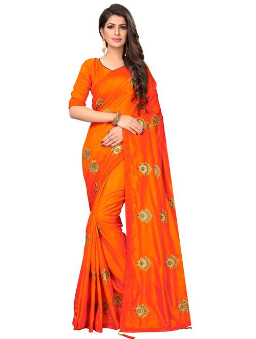 conversational zari embroidered saree - 16040776 - Very Small Image - 1