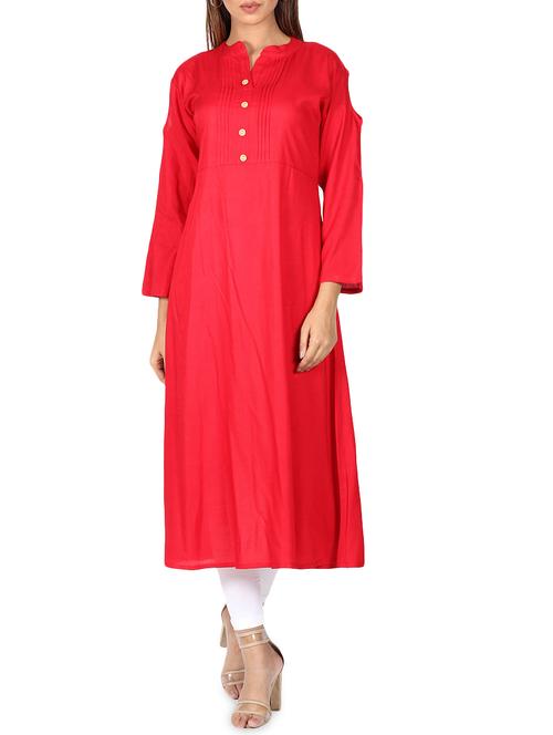 solid pintucks a-line  dress - 16040992 - Very Small Image - 1