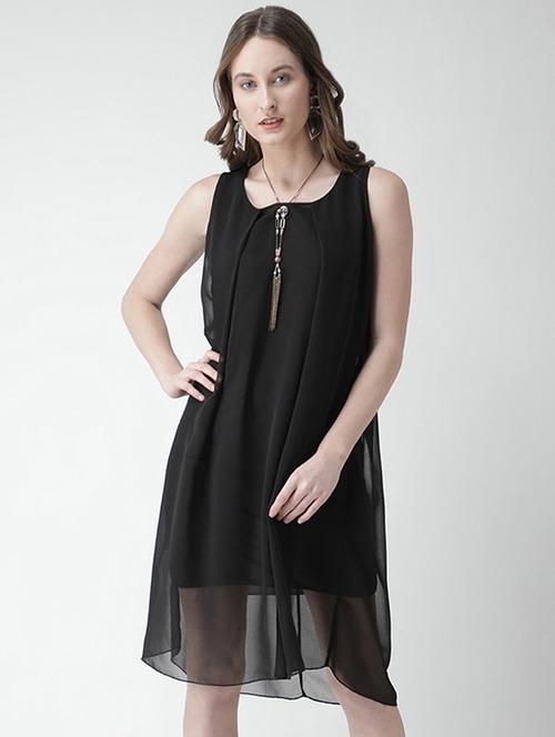 cut out back layered dress - 16041185 - Very Small Image - 1