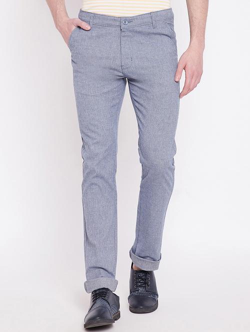 navy blue cotton chinos - 16041653 - Very Small Image - 1
