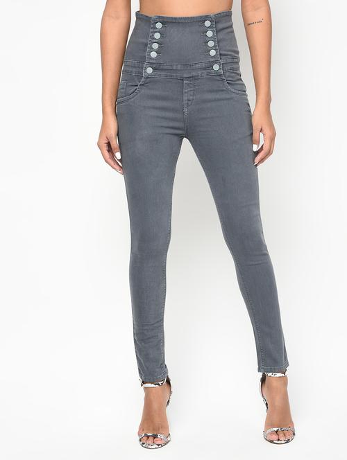 high rise skinny fit jeans - 16042135 - Very Small Image - 1