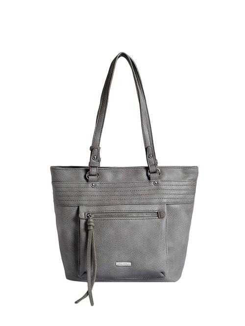 grey leatherette (pu) handbag - 16042351 - Very Small Image - 1