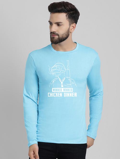 blue pubg chest print t-shirt - 16043512 - Very Small Image - 1
