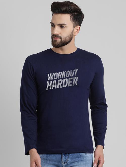 navy blue typographic t-shirt - 16043515 - Very Small Image - 1