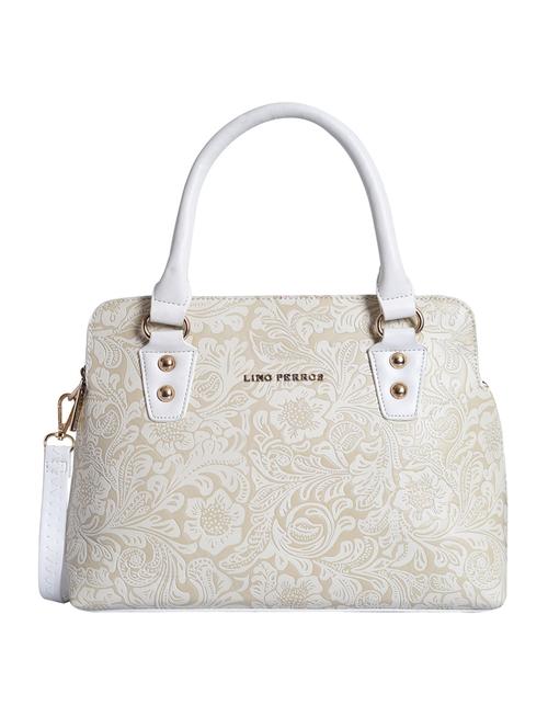 white leatherette (pu)  satchel - 16044485 - Very Small Image - 1