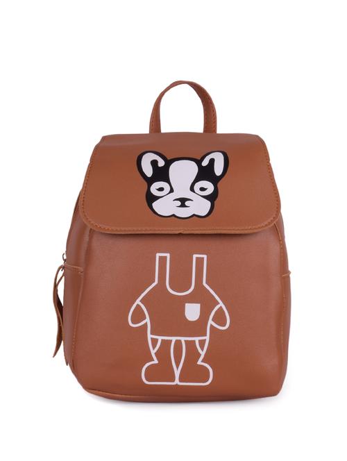 tan leatherette (pu) fashion backpack - 16047386 - Very Small Image - 1