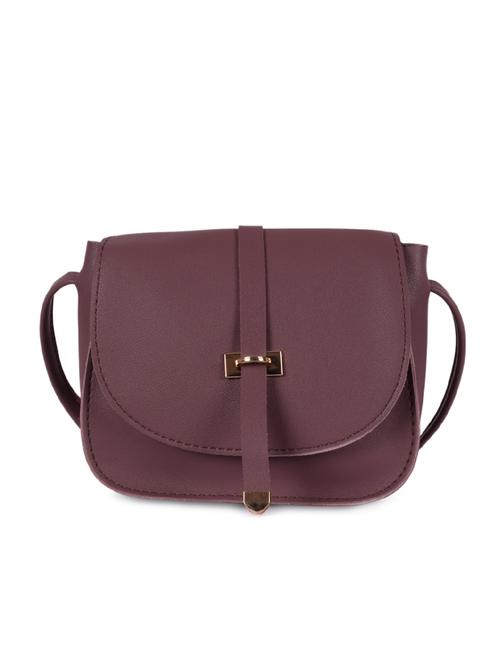 purple leatherette (pu) sling bag - 16047426 - Very Small Image - 1