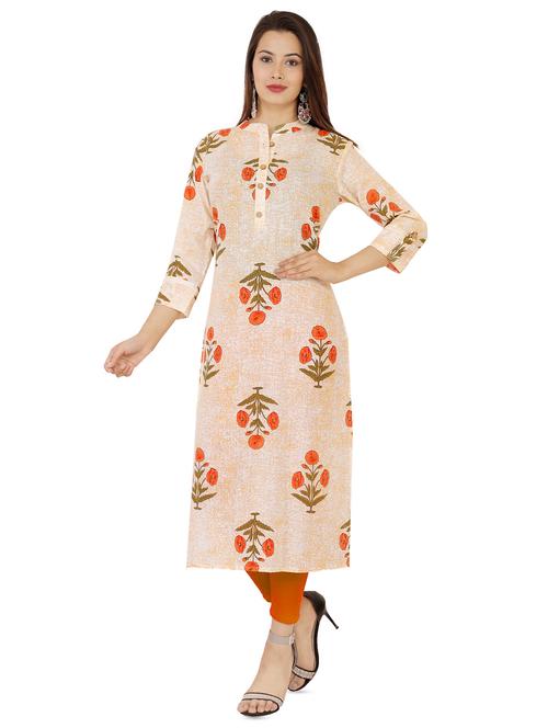 printed straight kurta - 16047886 - Very Small Image - 1