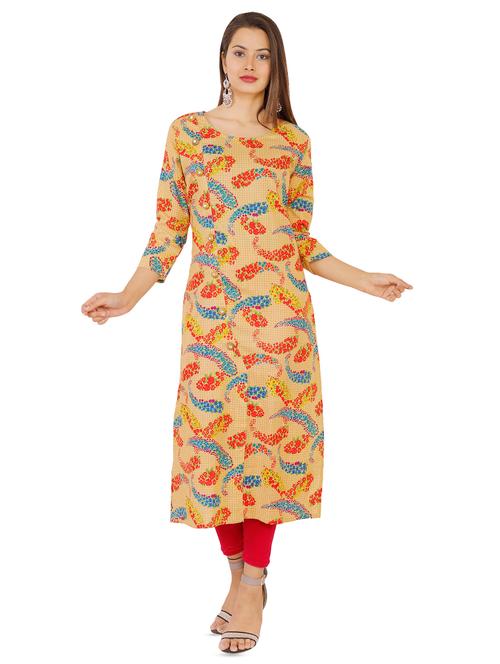 kaantha printed straight kurta - 16047893 - Very Small Image - 1