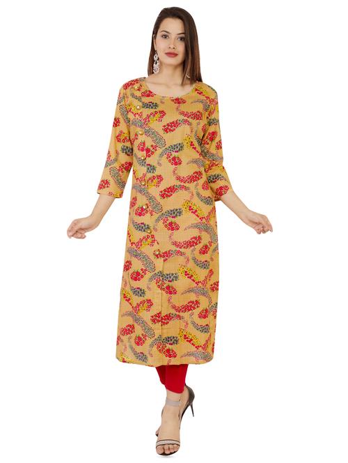 kaantha printed straight kurta - 16047894 - Very Small Image - 1