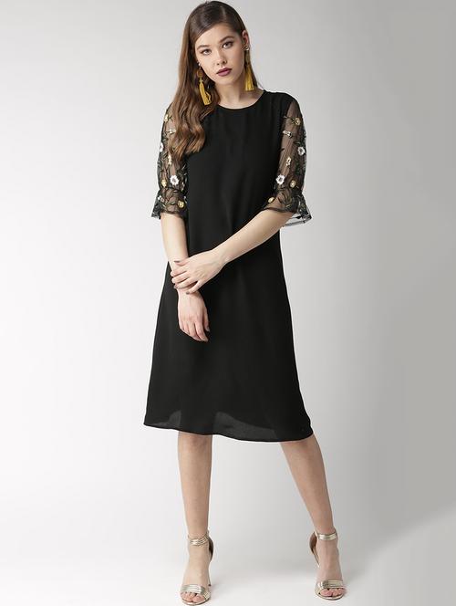 floral embroidered a-line dress - 16048863 - Very Small Image - 1