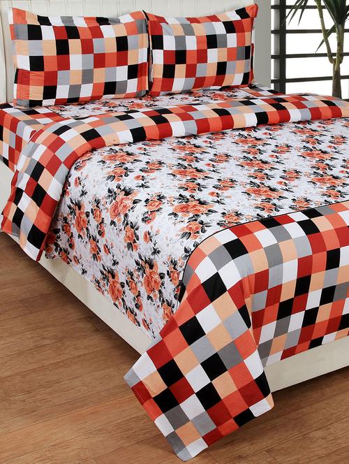 cotton double bedsheet with 2 pillow covers - 16048999 - Very Small Image - 1