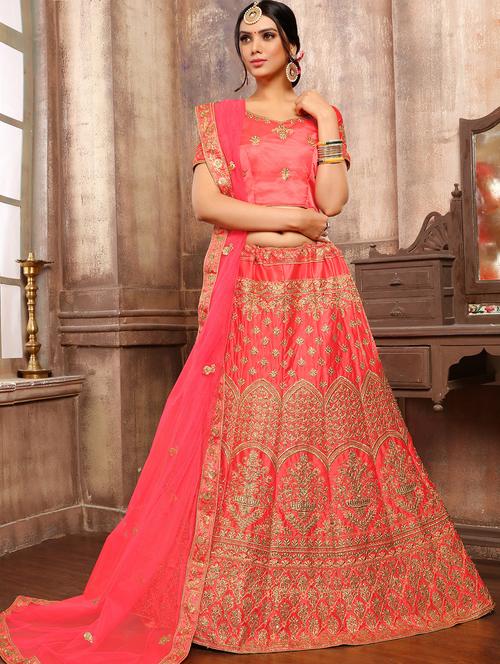 embroidered kalidaar lehenga - 16049244 - Very Small Image - 1