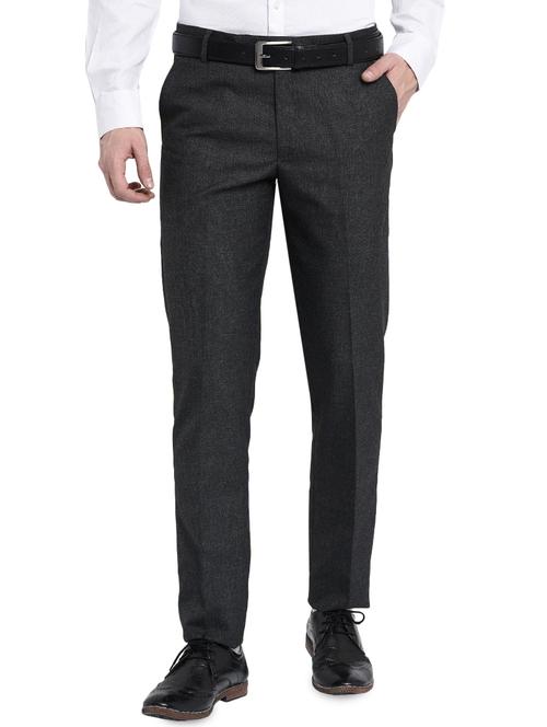 grey polyester  formal trouser - 16049450 - Very Small Image - 1