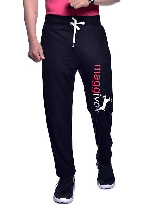 black cotton full length track pant - 16053911 - Very Small Image - 1