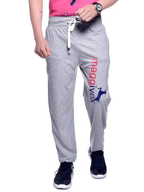 grey cotton  full length track pant - 16053912 - Very Small Image - 1