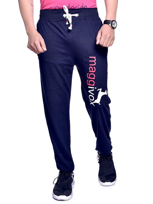 navy blue cotton  full length track pant - 16053914 - Very Small Image - 1