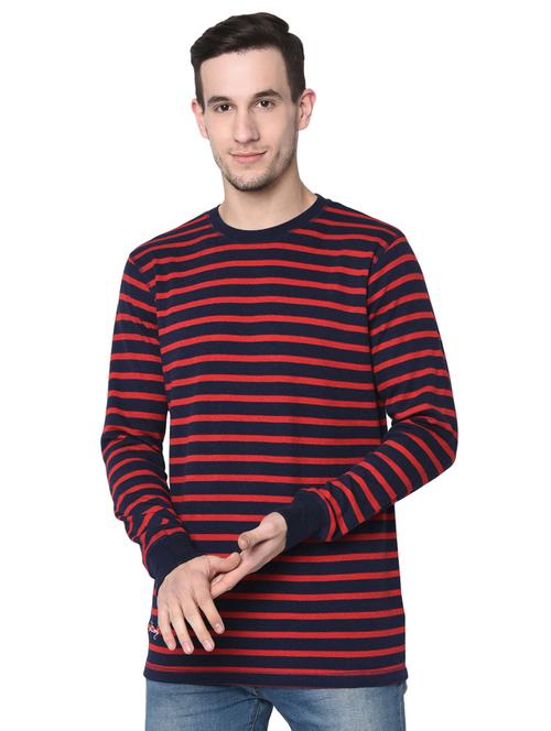 navy blue striped t-shirt - 16055320 - Very Small Image - 1