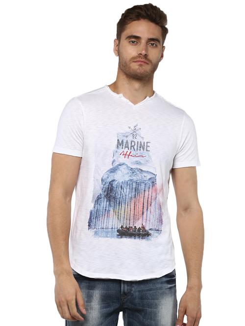 white front print t-shirt - 16055716 - Very Small Image - 1