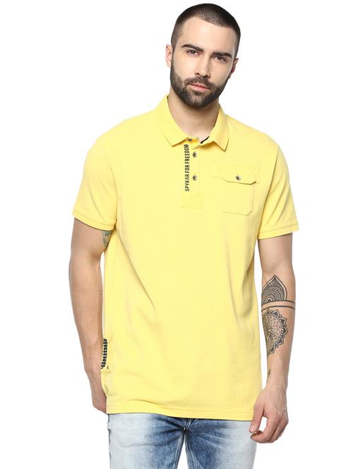 yellow solid pocket t-shirt - 16055754 - Very Small Image - 1