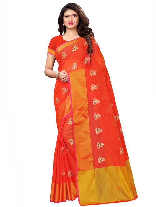 zari border kota doria saree with blouse - 16059555 - Very Small Image - 1