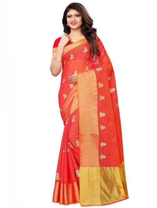 zari kota doria saree with blouse - 16059556 - Very Small Image - 1