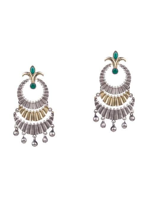 green brass drop earring - 16059977 - Very Small Image - 1