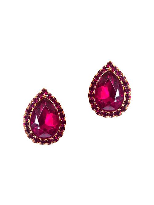 pink metal studs earring - 16062969 - Very Small Image - 1