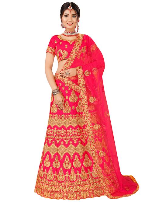 embroidered a-line lehenga  - 16063365 - Very Small Image - 1