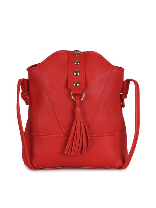 red leatherette (pu) sling bag - 16063982 - Very Small Image - 1