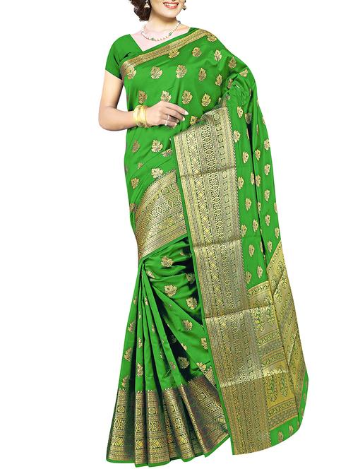 ethnic zari motif banarasi saree - 16064034 - Very Small Image - 1