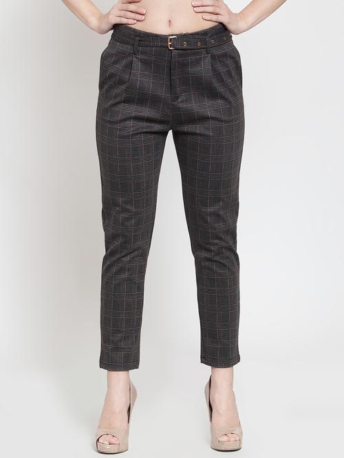 pleated checkered trouser - 16064638 - Very Small Image - 1