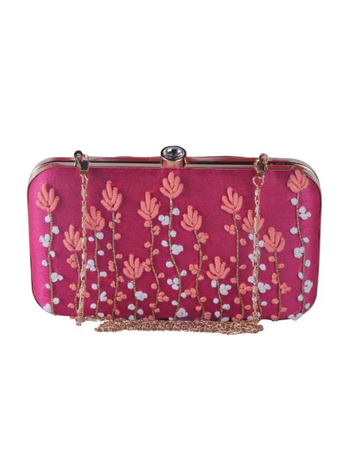 pink shimmer pouch clutch - 16064813 - Very Small Image - 1