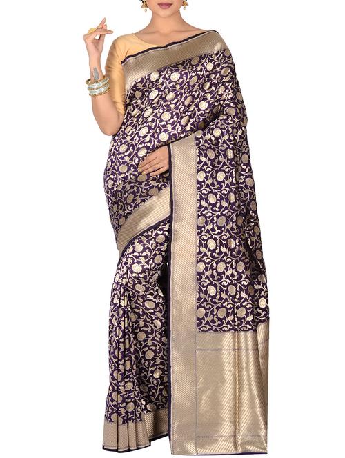 self-design uppada saree with blouse - 16071613 - Very Small Image - 1
