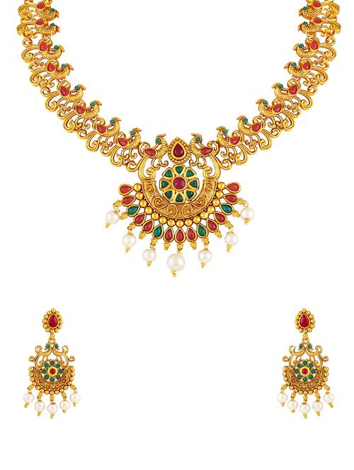 gold zinc choker necklace - 16071868 - Very Small Image - 1