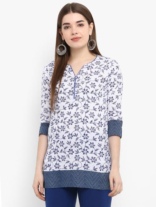 floral straight kurti - 16072206 - Very Small Image - 1