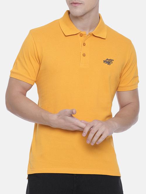 yellow solid polo t-shirt  - 16072474 - Very Small Image - 1