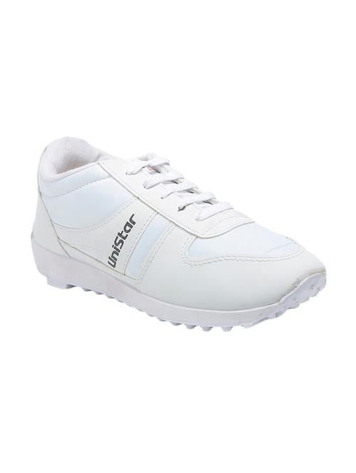 white leatherette sport shoes - 16077312 - Very Small Image - 1