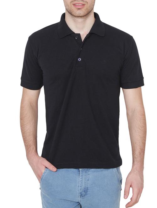 navy blue solid polo tshirt - 16077518 - Very Small Image - 1