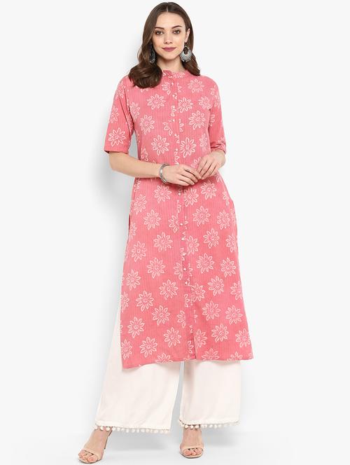 kaantha floral kurta with palazzo set - 16077698 - Very Small Image - 1