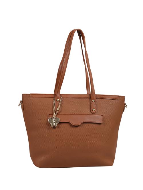 tan leatherette (pu) handbag - 16078220 - Very Small Image - 1