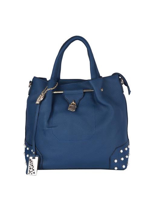 blue leatherette (pu) handbag - 16078222 - Very Small Image - 1