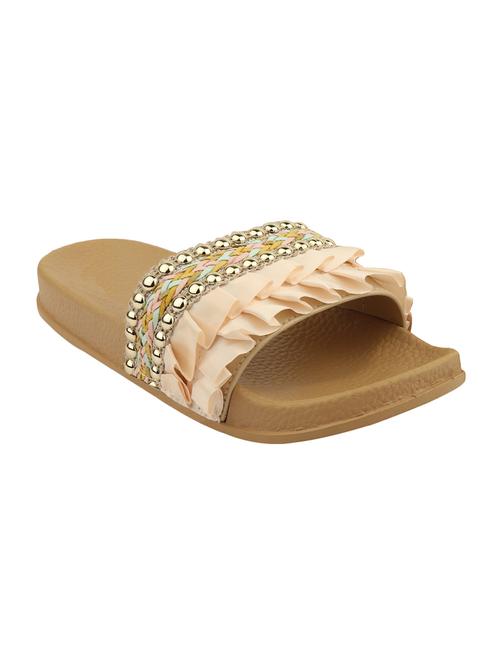 gold  slip on  flip flops - 16079138 - Very Small Image - 1