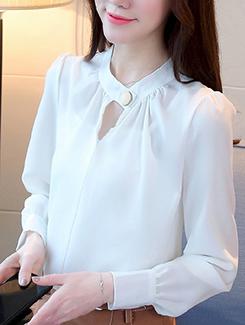 gather detail choker neck top - 16081010 - Very Small Image - 1