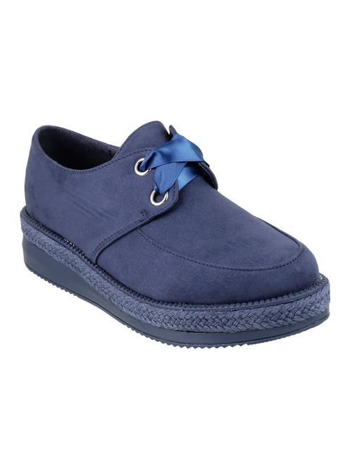 navy lace-up casual shoes - 16082727 - Very Small Image - 1