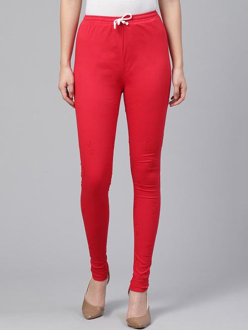 solid embroidered churidar - 16085213 - Very Small Image - 1