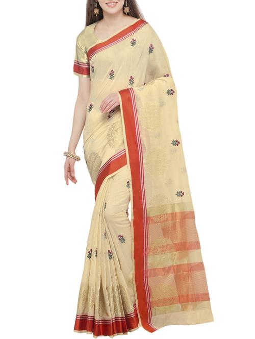 embroidered saree with blouse - 16087148 - Very Small Image - 1