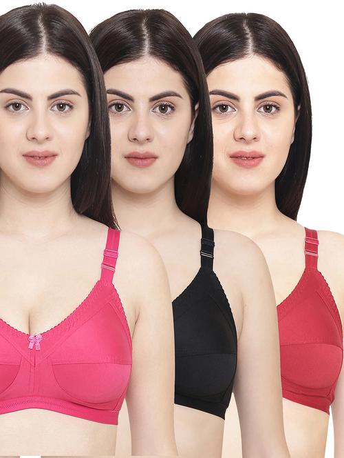 set of 3 bow patch bras - 16087233 - Very Small Image - 1