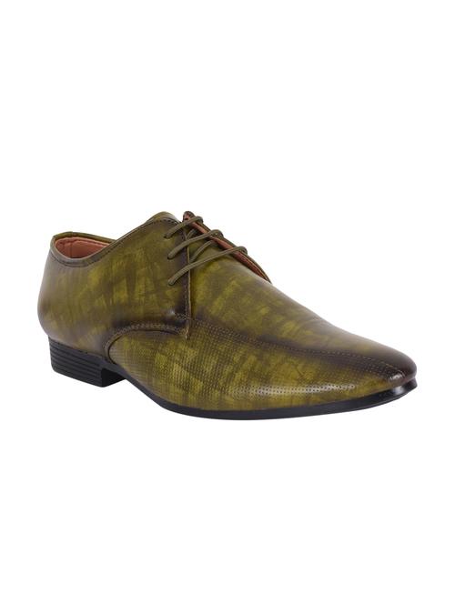 green leather lace-up derbys - 16088763 - Very Small Image - 1